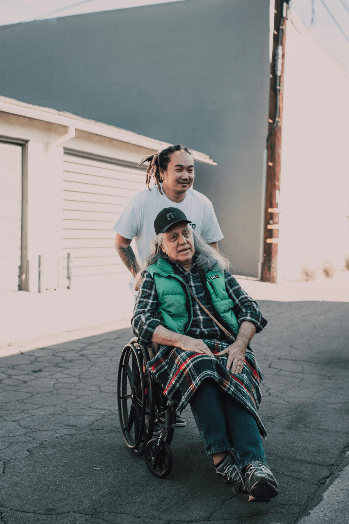Caregiver with elderly person